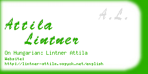 attila lintner business card